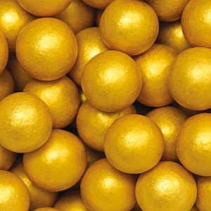 Decorazioni in zucchero perle/bastoncini oro - set 3 confezioni Decora