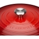 Cocotte rotonda Ø18cm in ghisa vetrificata c/coperchio rosso Evolution Le Creuset