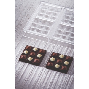 MINI MOULIN PC5014 BY VALLEE Stampo in policarbonato tavoletta di cioccolato 6x50gr Pavoni