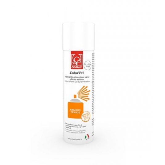 COLORVEL Colorante spray effetto velluto arancione senza glutine 250ml Modecor