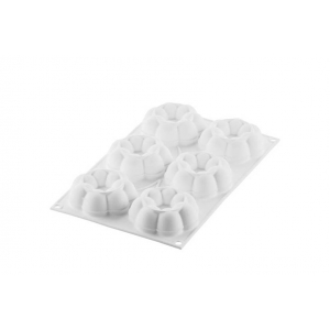TRUFFLE CROWN 90 Stampo in silicone 6 impronte Ø8,2cm H2,9cm + cutter Silikomart