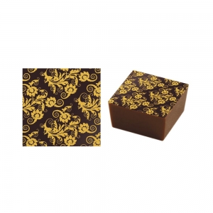 SD76 Serigrafia a fiori dorati per cioccolato - 30 fogli Pavoni