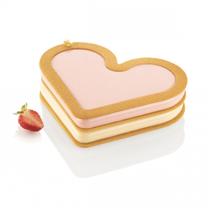 LOVE STORY Stampo in silicone 17,3x21cm H1,8cm + cutter Silikomart