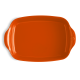 Emile Henry Pirofila in ceramica rettangolare 42,5x28cm arancione EH769554