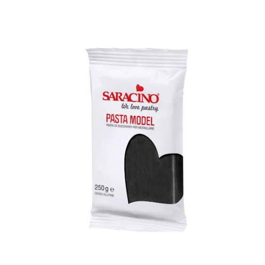 Pasta MODEL nera Pasta di zucchero da modellaggio 250gr DEC026K025 Saracino