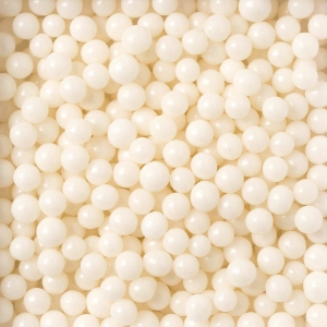 Perle di zucchero maxi bianco brillante Ø7mm 100gr Decora