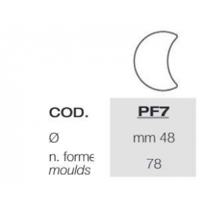 PF7 Placca per pastafrolla 78 impronte Luna 4,8cm Pavoni